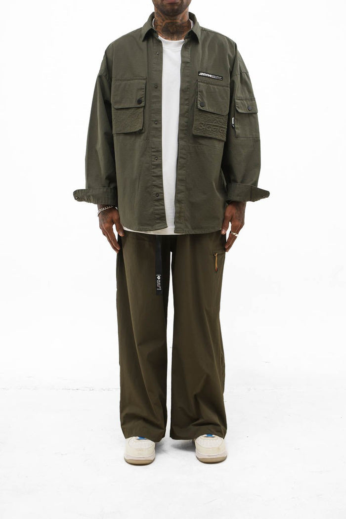 Ripstop Shacket // Olive Green - Urban Monkey® - UM23A_SH_002B_XS