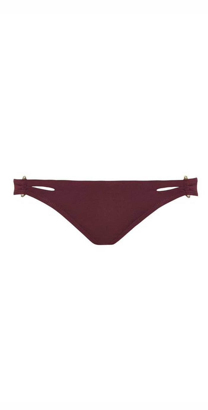 Robin Piccone Luca Cut Out Bikini Bottom In Rubine 181762-RBN: