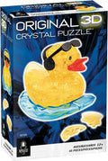 Box of Original 3D Crystal Puzzle with a rubber duck design