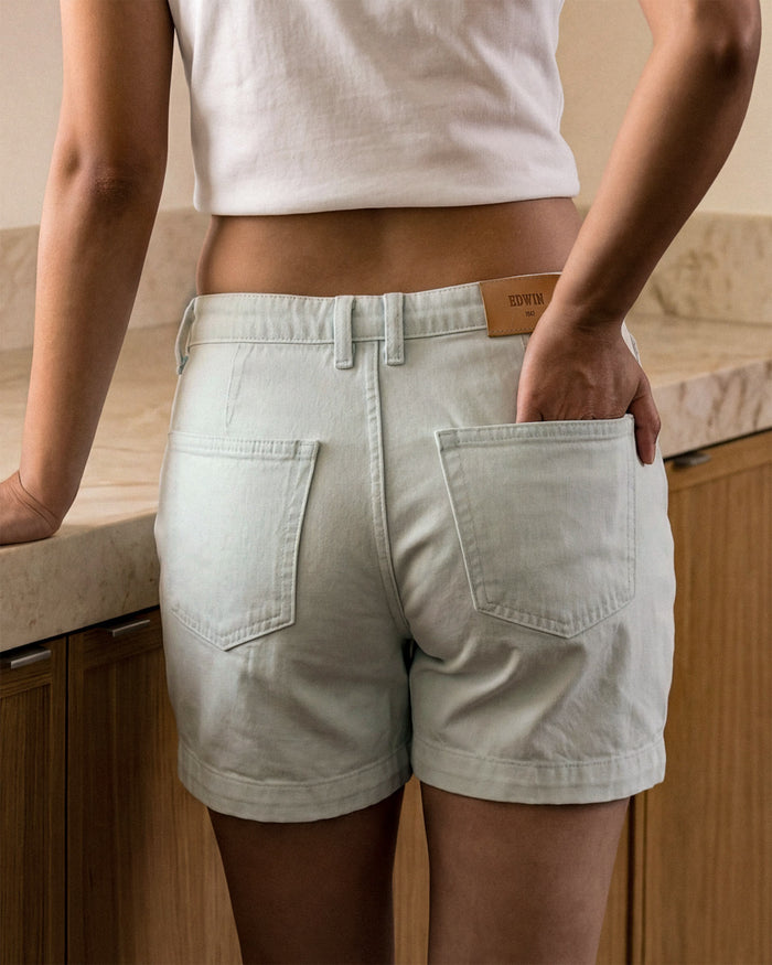 Rory Slouchy Short || Moonlight White