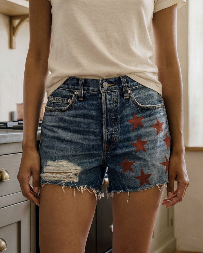 Sawyer Boyfriend Short || Torrey - American Flag