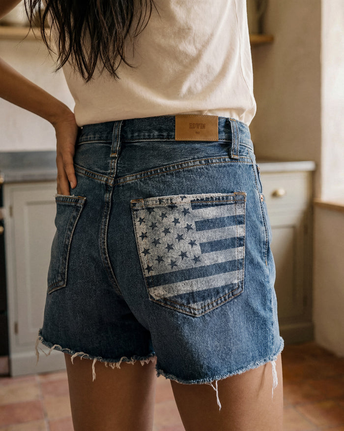 Sawyer Boyfriend Short || Torrey - American Flag
