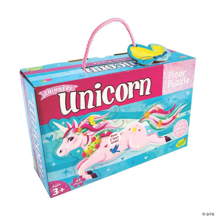 Shimmery Unicorn Floor Puzzle