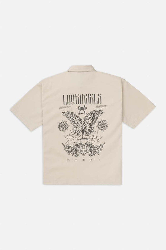 Short Sleeve Off White Shirt // Lost Angels - Urban Monkey® - 25SHBF7_BE_S