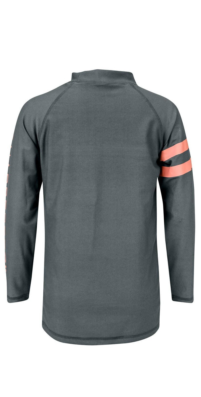 Snapperrock Boy's Arm Band Long Sleeve Rashguard Top in Steel Grey B20056L: