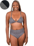 Model: Kayelyn is a marine biologist and underwater photographer. She is 5'4, 146 lbs, 34C and is wearing a size M High-Waisted Bikini Bottom and a M String Bikini Top.