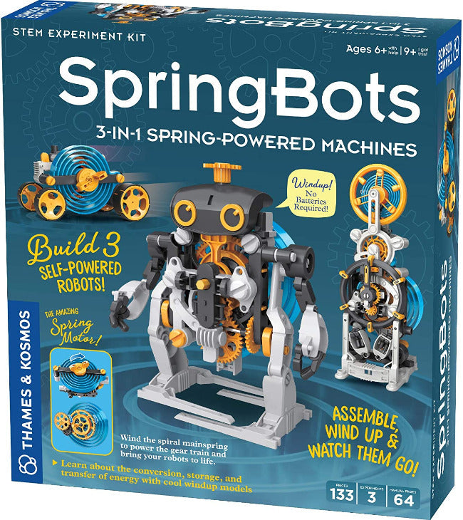 SpringBots: 3-in-1 Spring-Powered Machines
