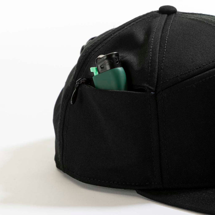 Stash Pocket Snapback // Black - Urban Monkey® - 24S195_BLK