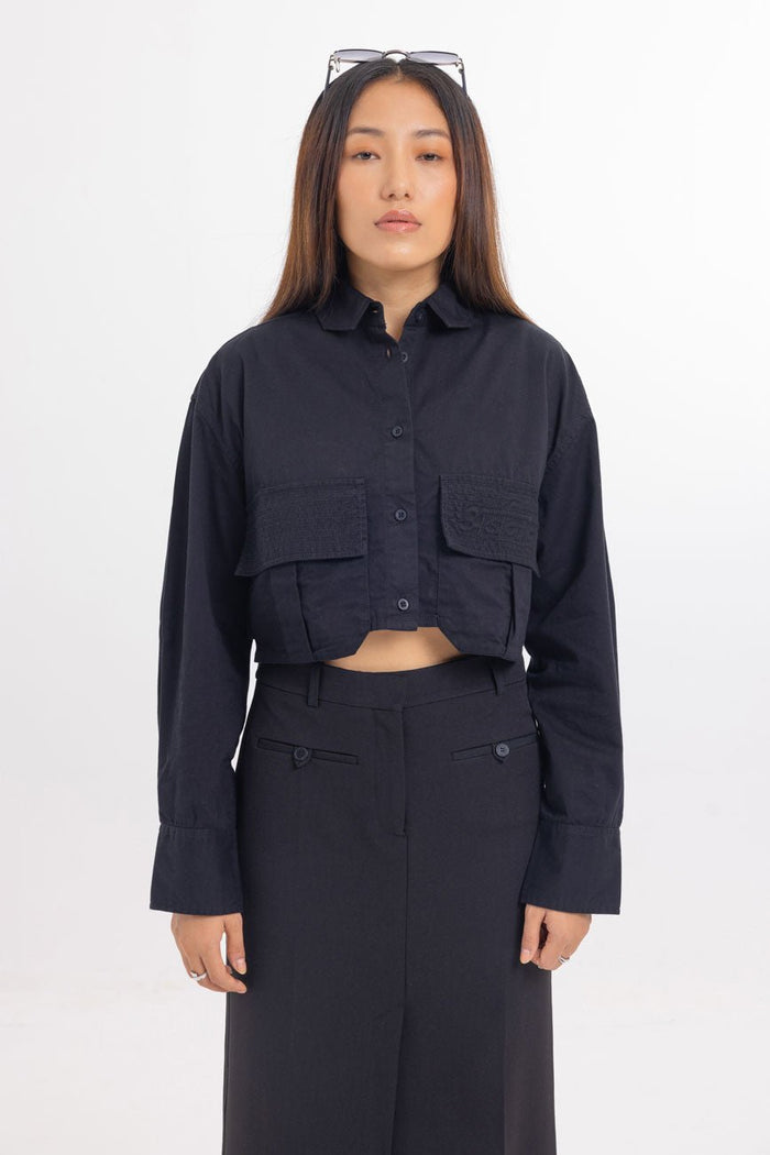 SUMMER // CROPPED SHIRT - Urban Monkey® - SH_BLK_006_S