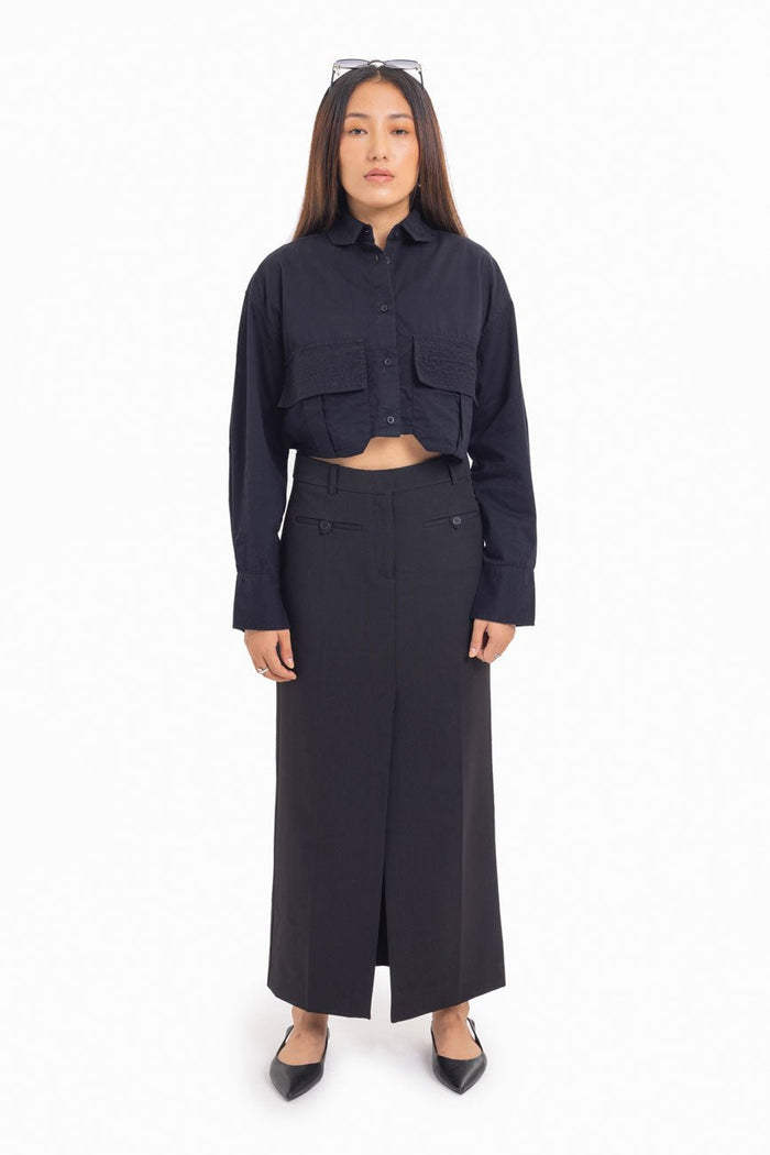SUMMER // CROPPED SHIRT - Urban Monkey® - SH_BLK_006_S