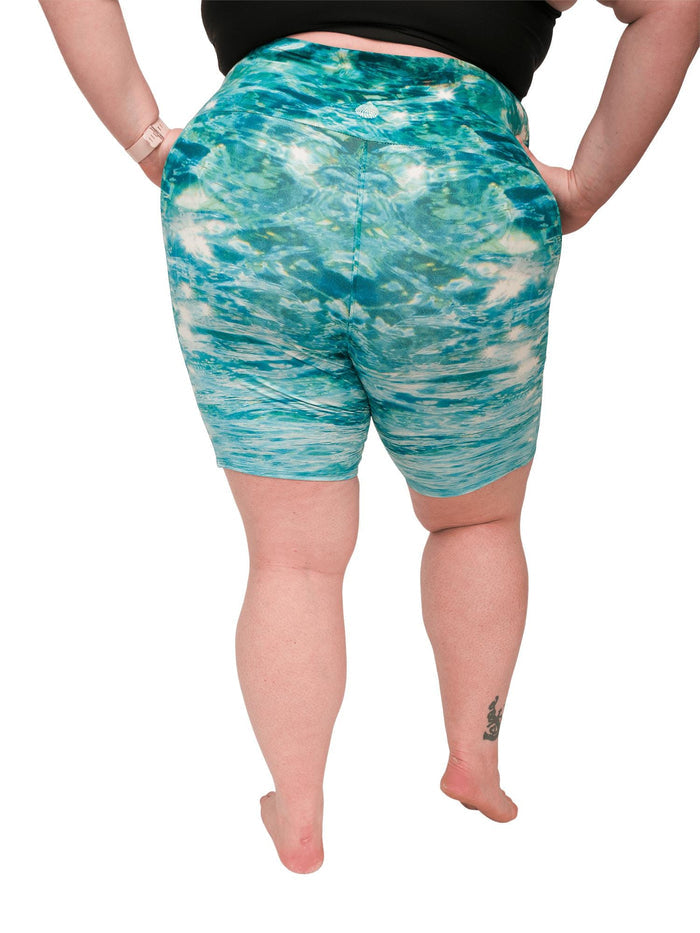 Model: Chelsea is a marine conservationist who believes that science is for everybody… and every BODY! She is 5'2", 230 lbs, 40DD and is wearing 3XL shorts.