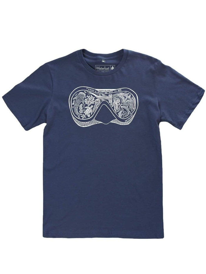 Waterlust "There's Still So Much To Sea" 100% Organic Cotton Tee Shirt - flat off body view of front