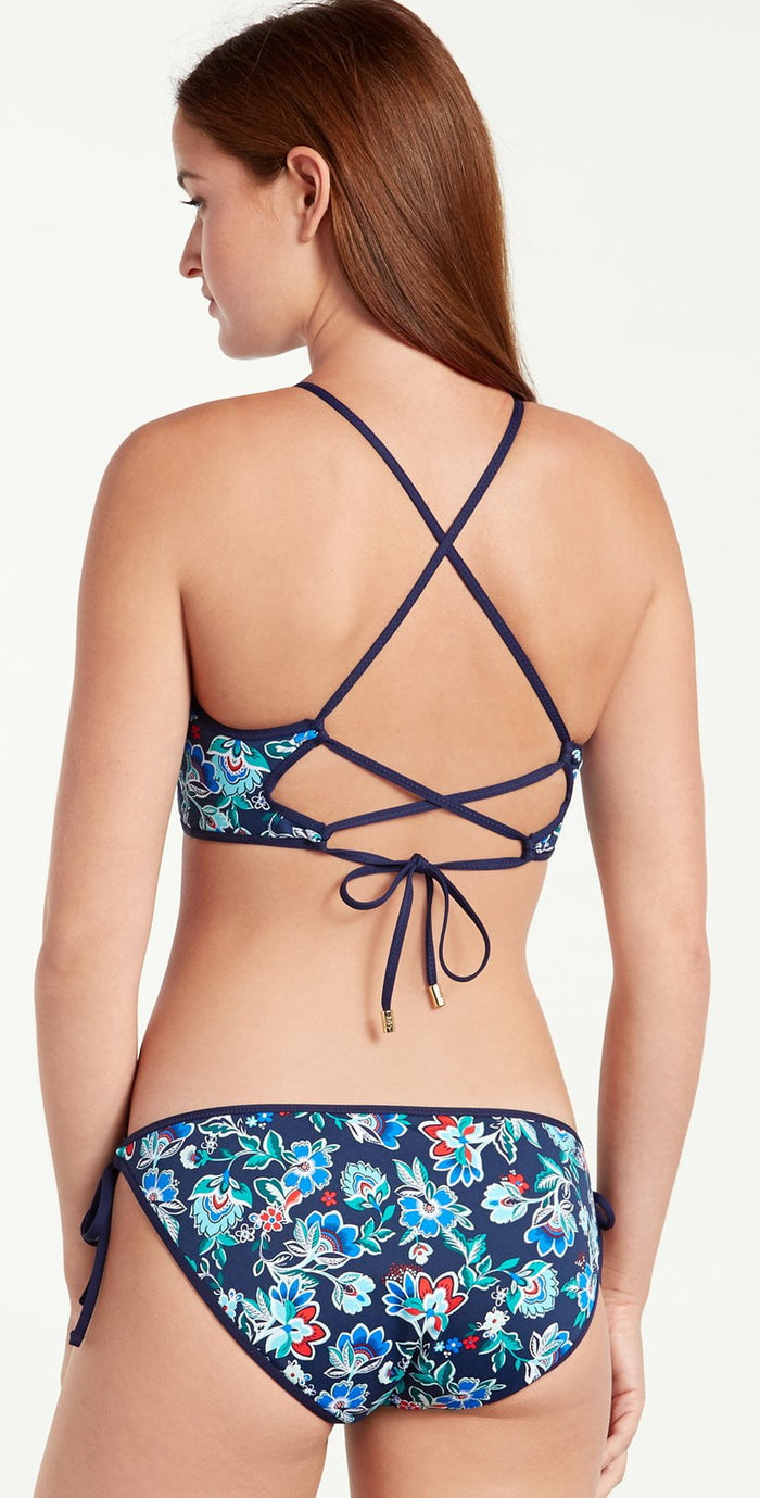 Tommy Bahama Folk Floral High Neck Reversible Bikini Top  TSW32804T-5862: