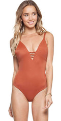Tori Praver Mattie One Piece in Henna 1R18SOMTLM-HEN: