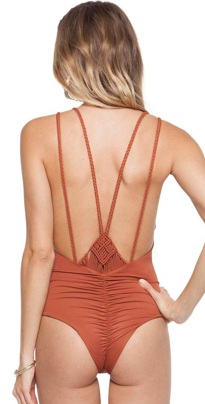 Tori Praver Mattie One Piece in Henna 1R18SOMTLM-HEN: