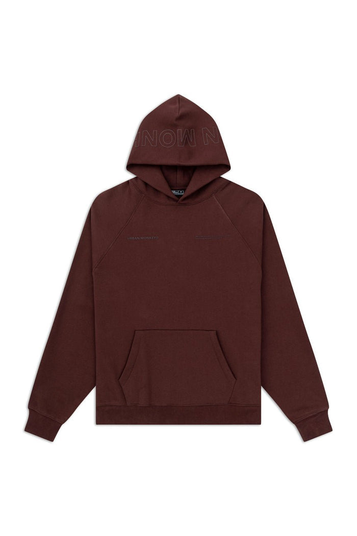 UM Core Hoodie // Deep Mahogany - Urban Monkey® - UM24A_CORE_H04_XS