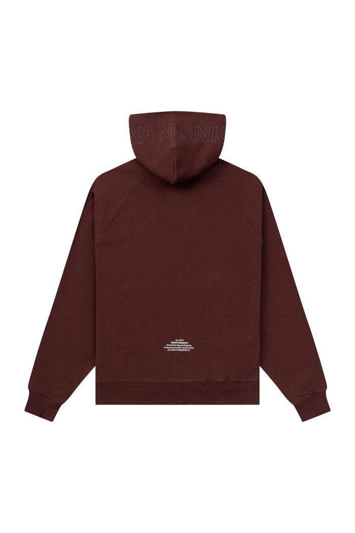 UM Core Hoodie // Deep Mahogany - Urban Monkey® - UM24A_CORE_H04_XS
