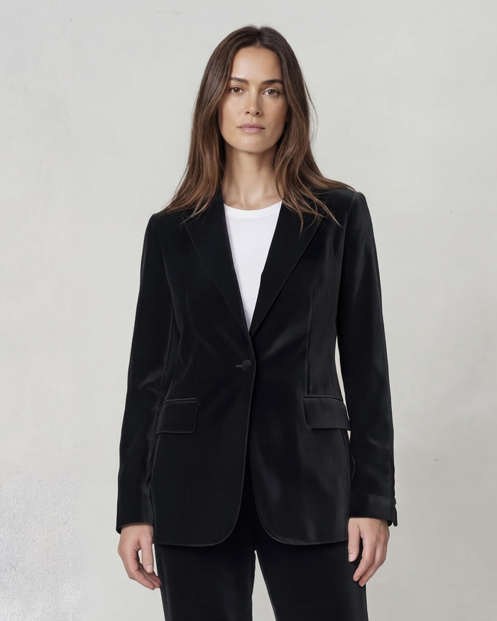 Velvet Blazer || Black