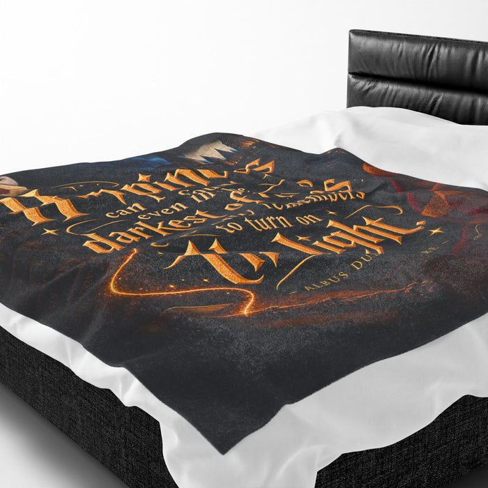 Velveteen Plush Blanket — "Happiness can be found even in the darkest of times" Inspirational Magical Throw