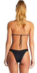 Vitamin A California High Leg Bottom in Black EcoLux: