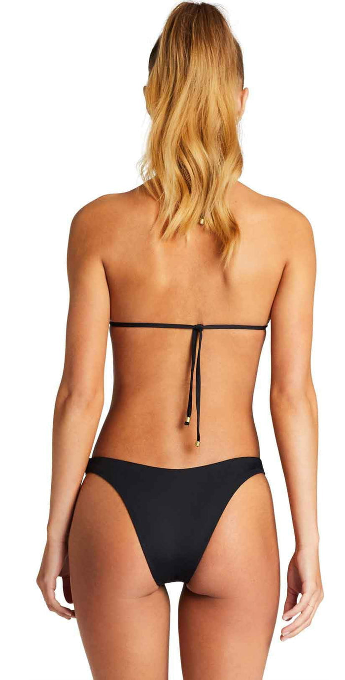 Vitamin A California High Leg Bottom in Black EcoLux: