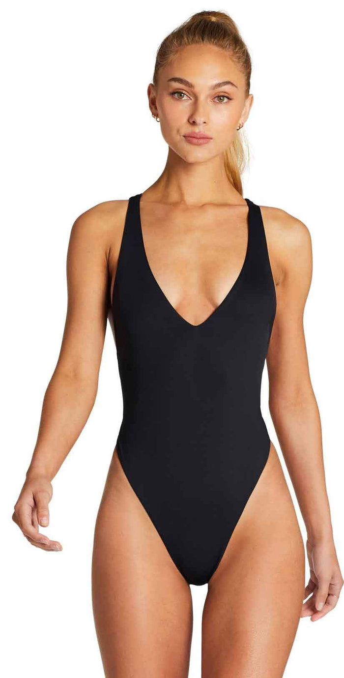 Vitamin A EcoLux Alana Bodysuit Full in Black: