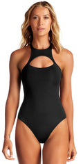 Vitamin A EcoLux Alexa High Neck One Piece in Black 82M ECB: