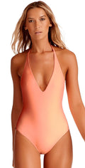 Vitamin A EcoLux Bianca One Piece Bodysuit in Peach 73M PEA: