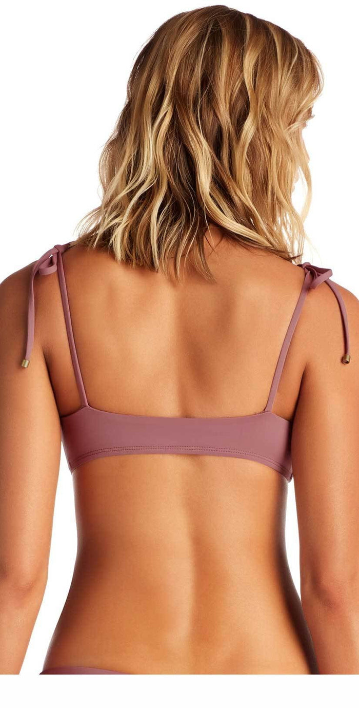 Vitamin A EcoLux Zuma Bralette Top in Dusty Rose 86T DUS: