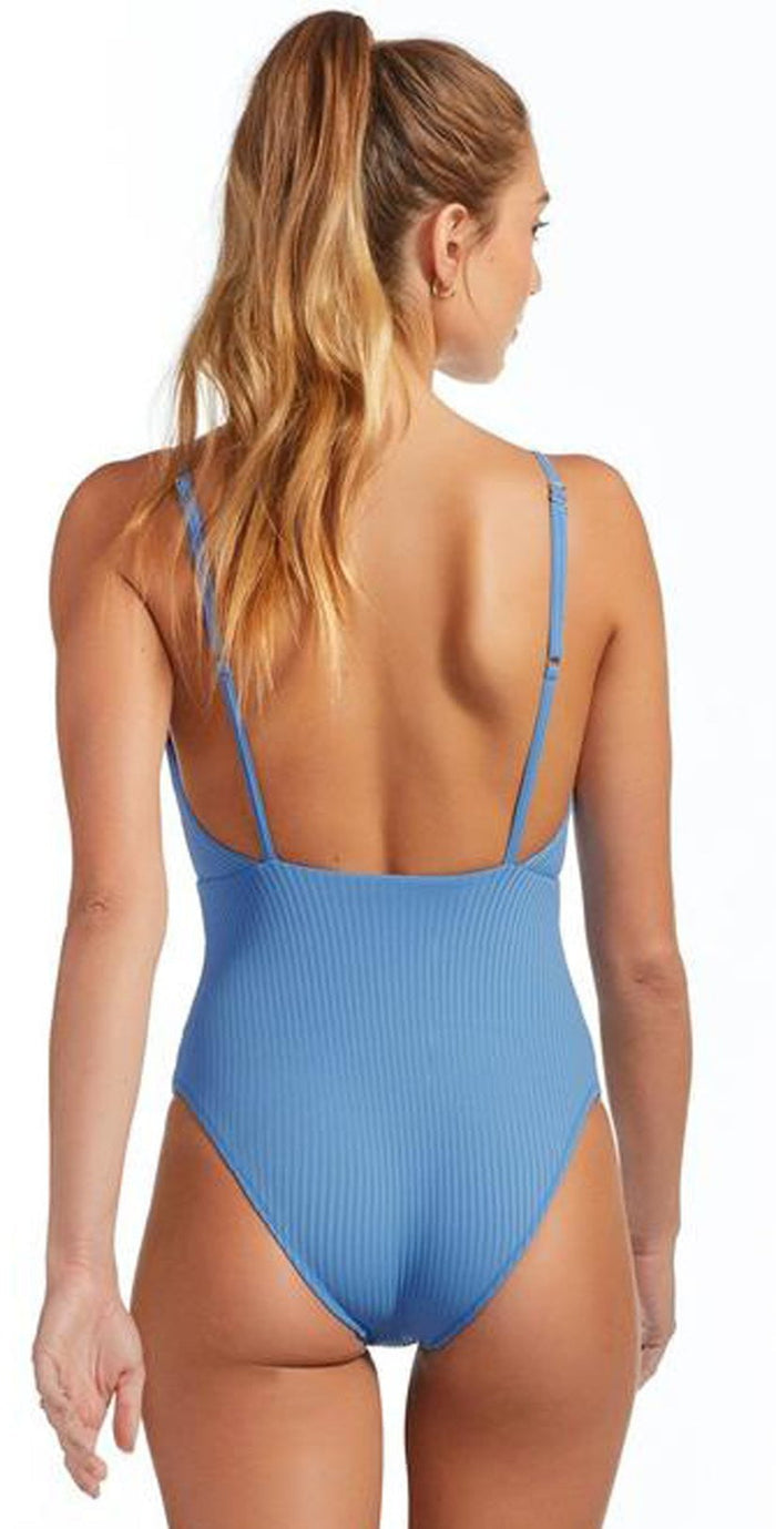Vitamin A Alma EcoRib One Piece Bodysuit in Mediterranean Blue 931MF MBR: