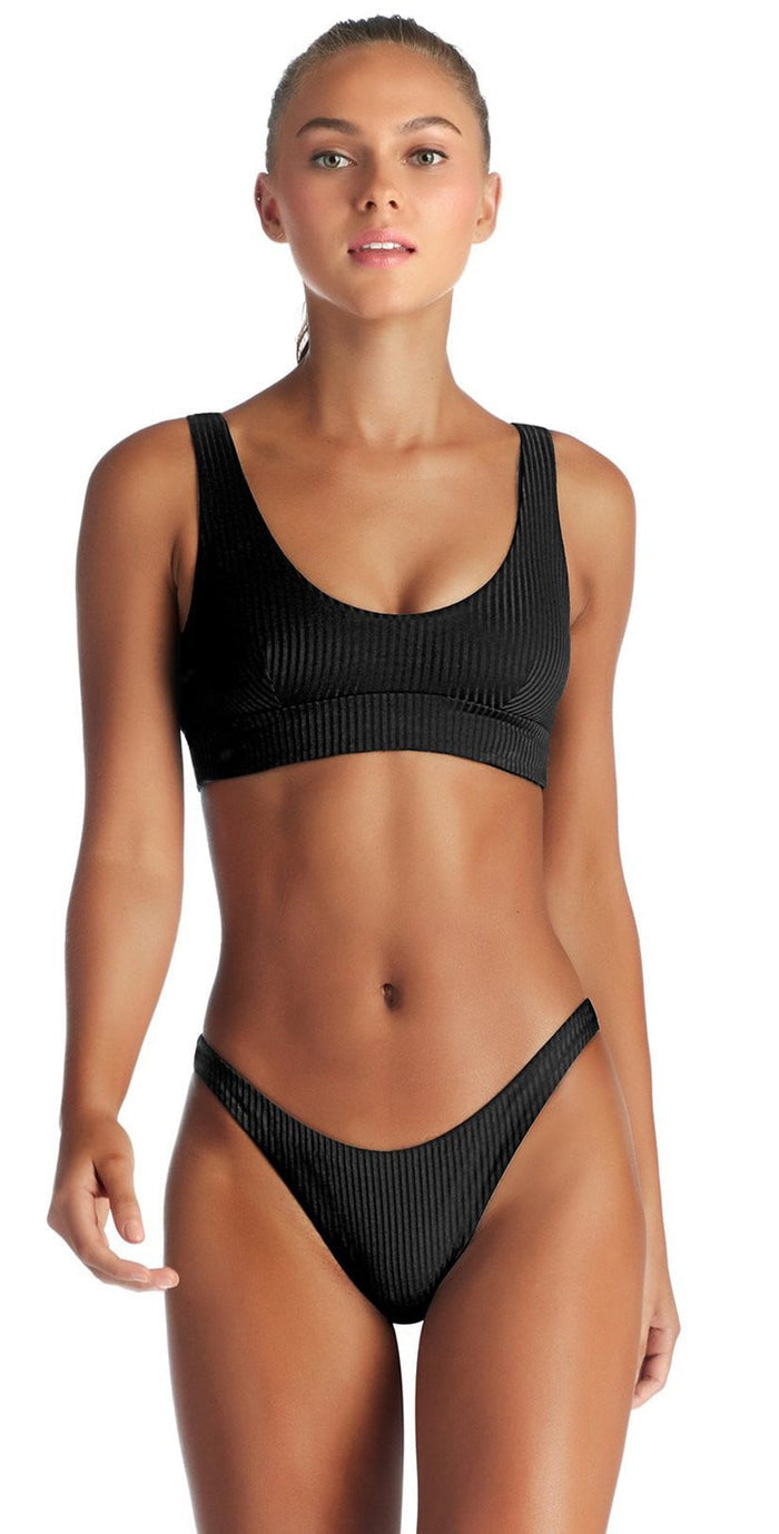 Vitamin A EcoRib High-Leg Bottom in Black 812B-ERB: