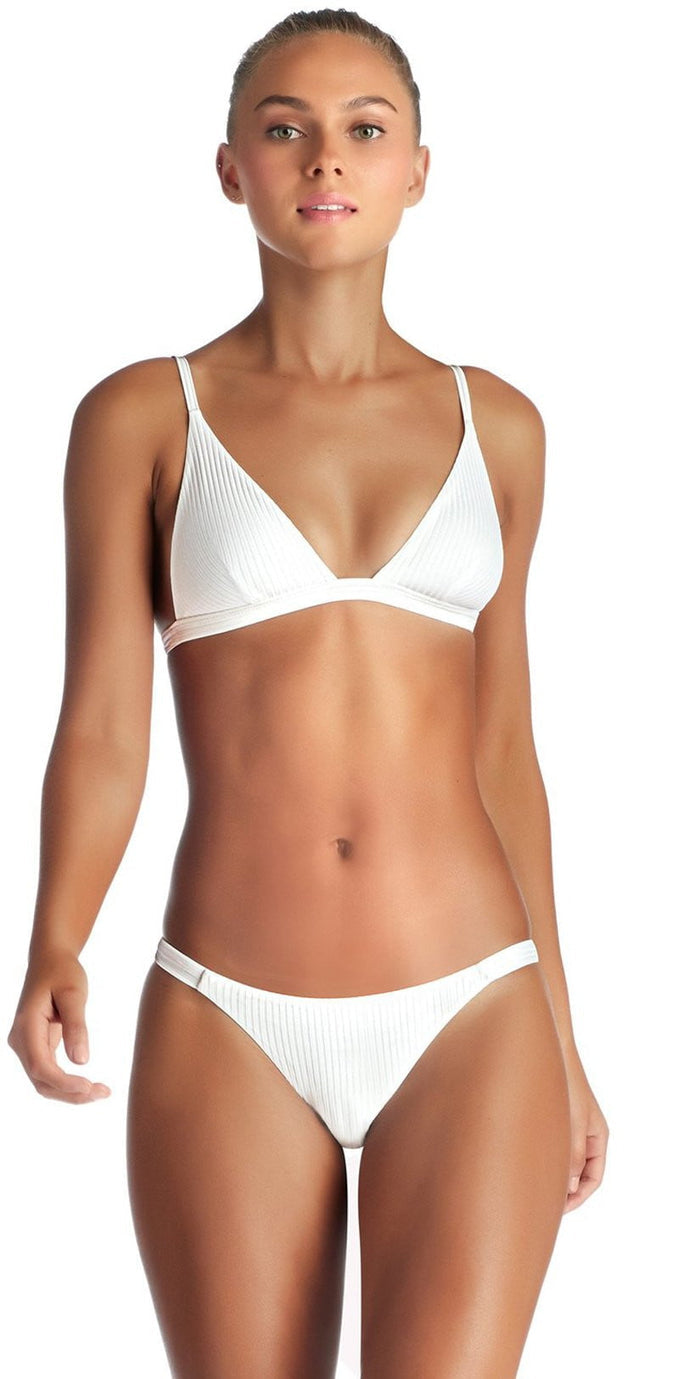 Vitamin A Carmen EcoRib Cheeky Bottom in White 84B ERW: