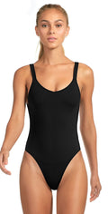 Vitamin A Eco Rib Leah One Piece in Black 76M ERB: