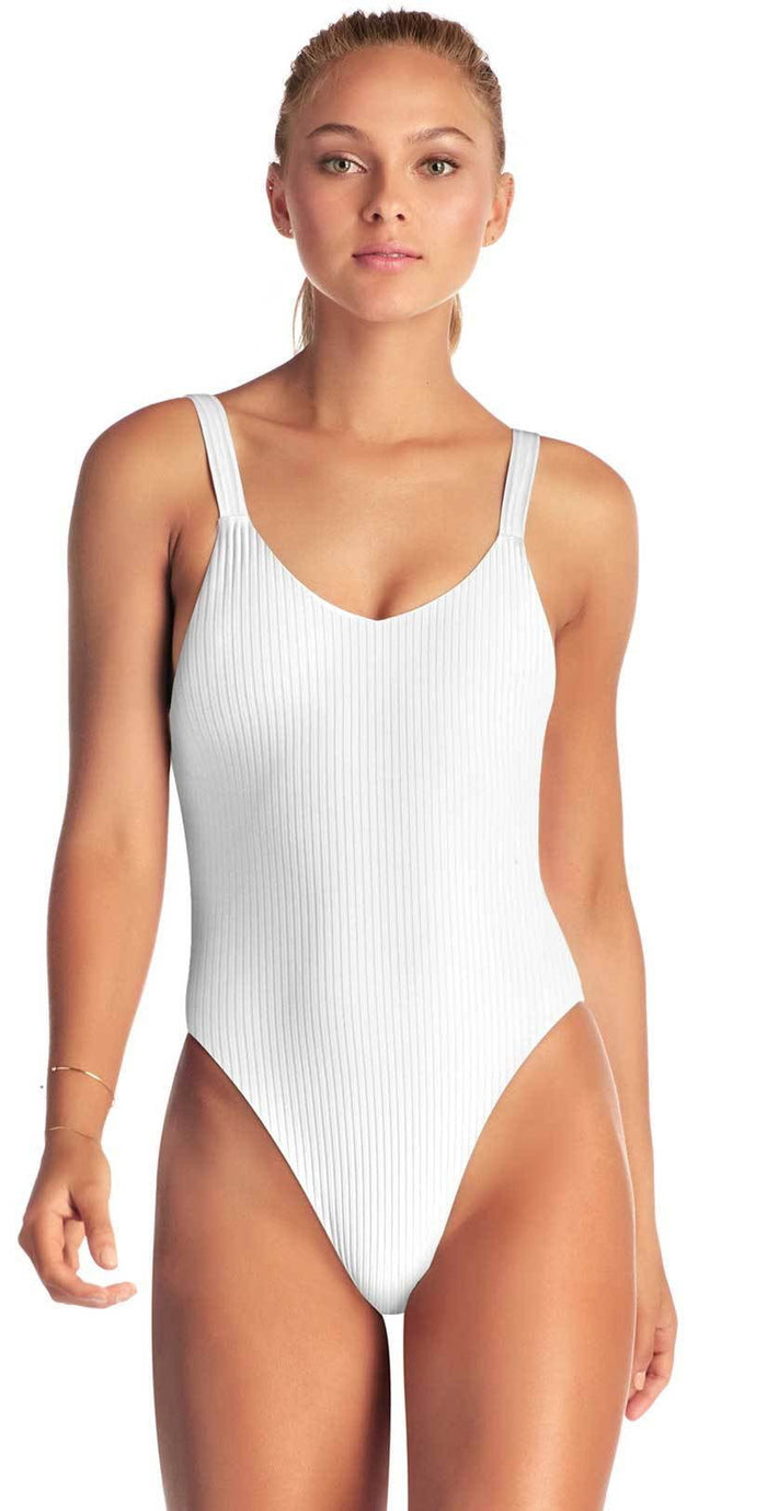 Vitamin A Eco Rib Leah One Piece in White 76M ERW: