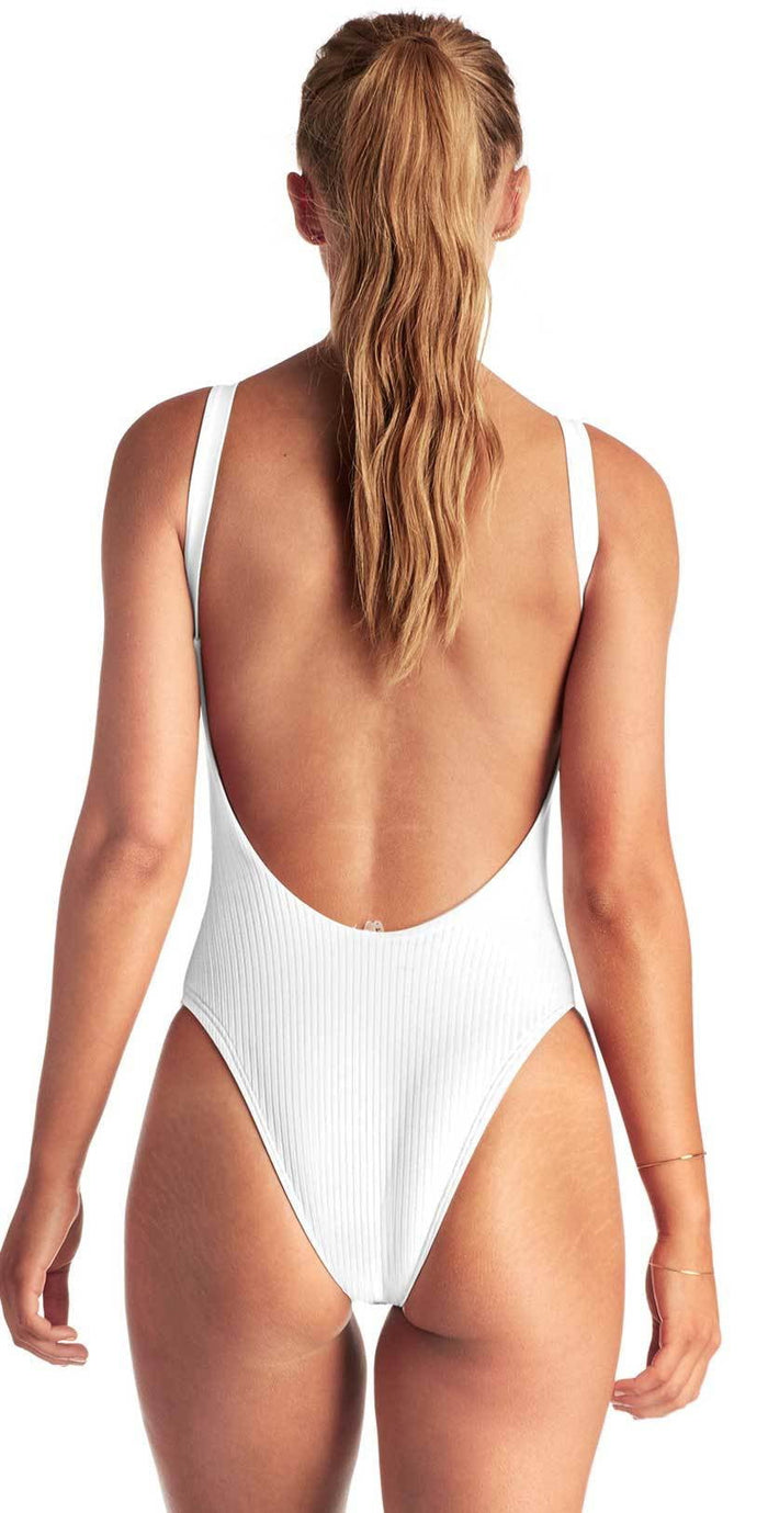 Vitamin A Eco Rib Leah One Piece in White 76M ERW: