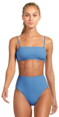 Vitamin A Mila EcoRib Bandeau Top in Mediterranean Blue 902T MBR: