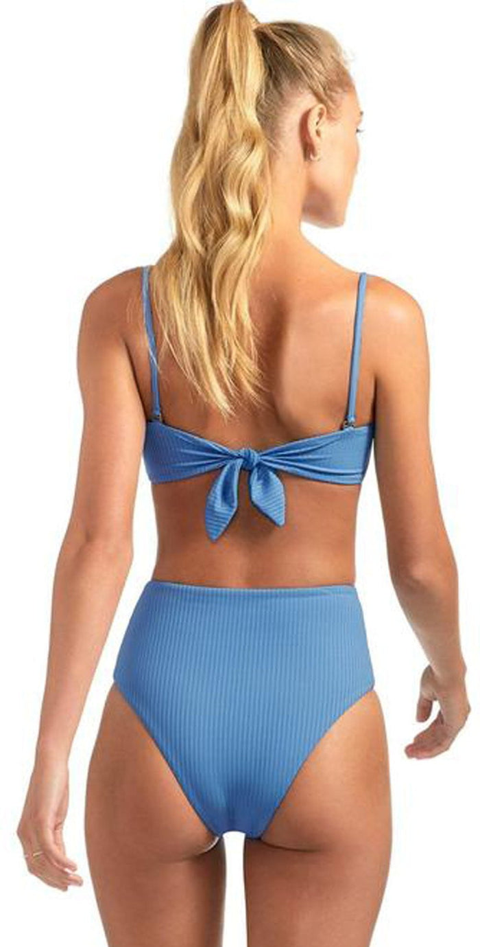 Vitamin A Mila EcoRib Bandeau Top in Mediterranean Blue 902T MBR: