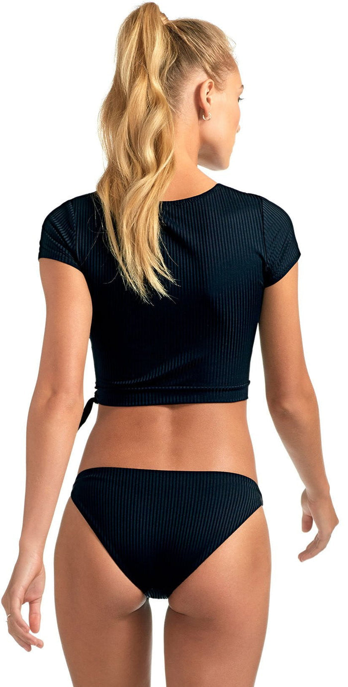 Vitamin A EcoRib Rica Crop Top in Black 91RG ERB: