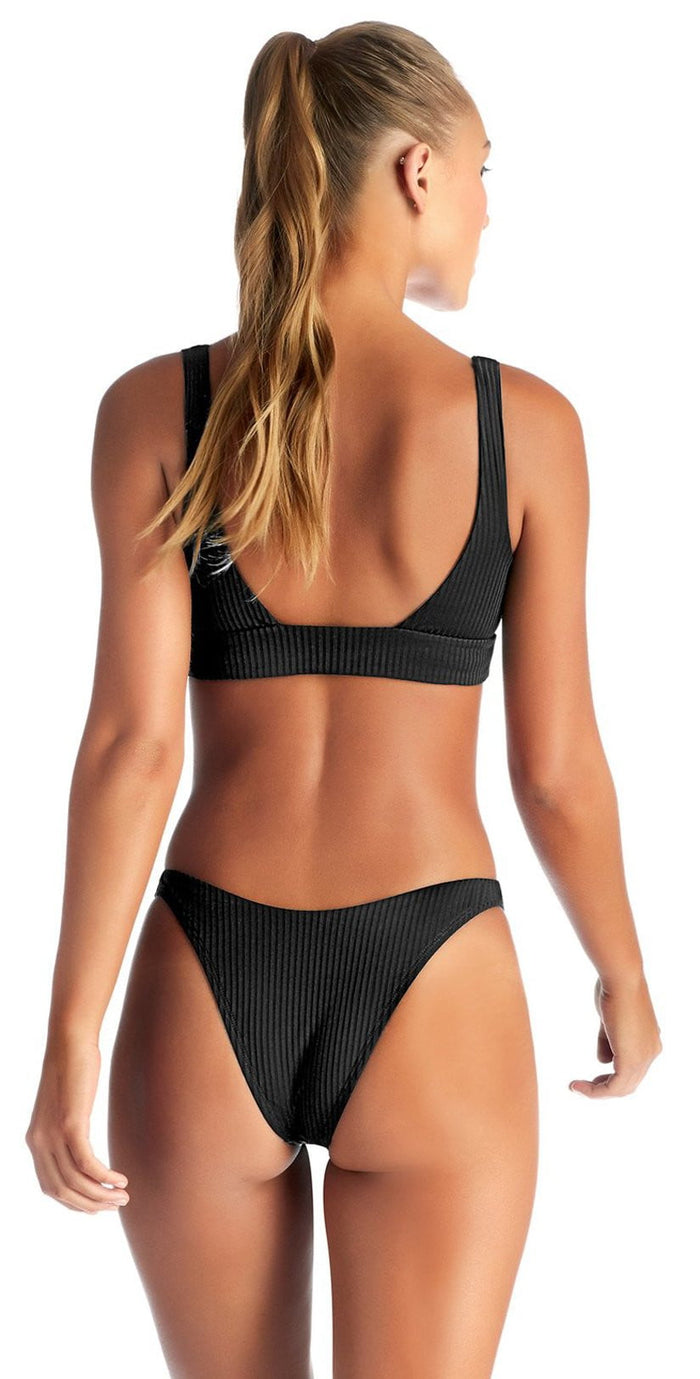 Vitamin A Sienna EcoRib Bikini Top in Black 809T ERB: