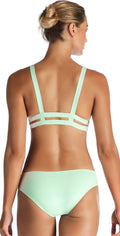 Vitamin A Emelia EcoLux Triple Strap Bottom in Glacier 717B GLE: