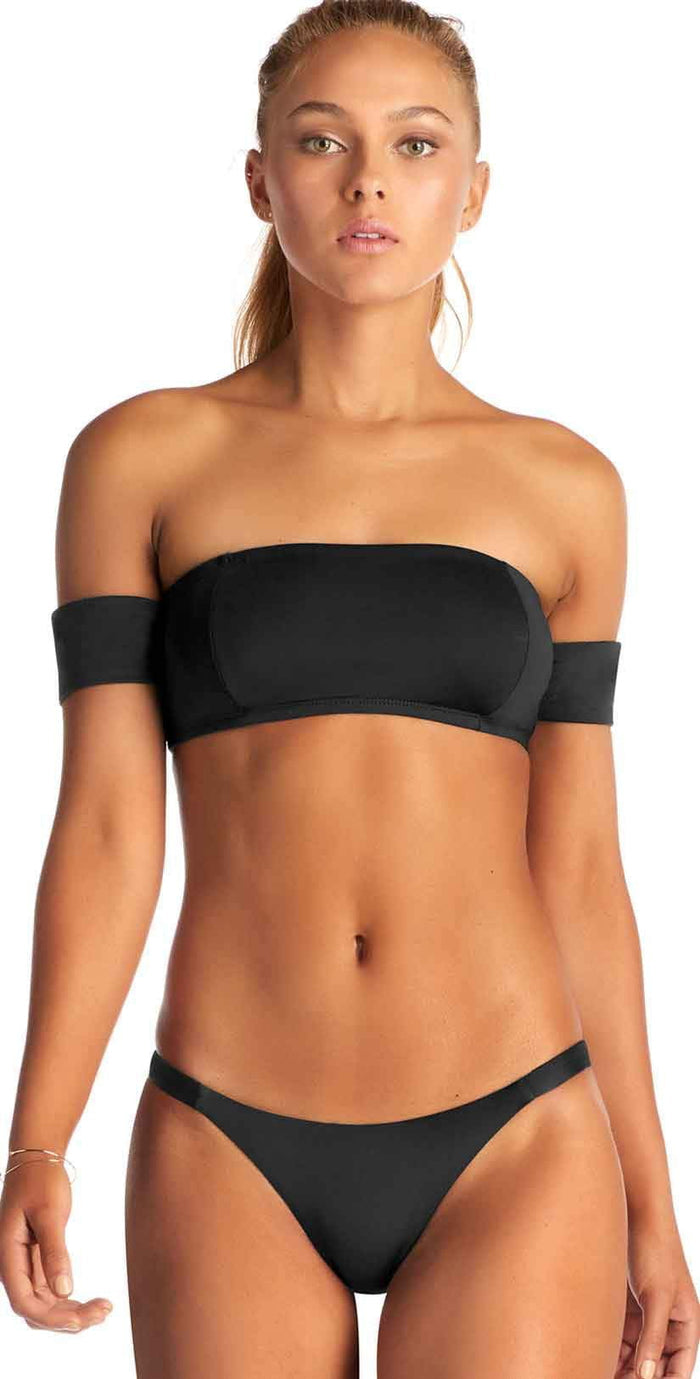 Vitamin A Havana EcoLux Bandeau Top in Black 85T ECB: