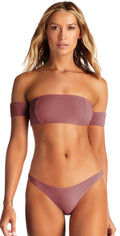 Vitamin A Havana Ribbed Bikini Top in Dusty Rose 85T DRR: