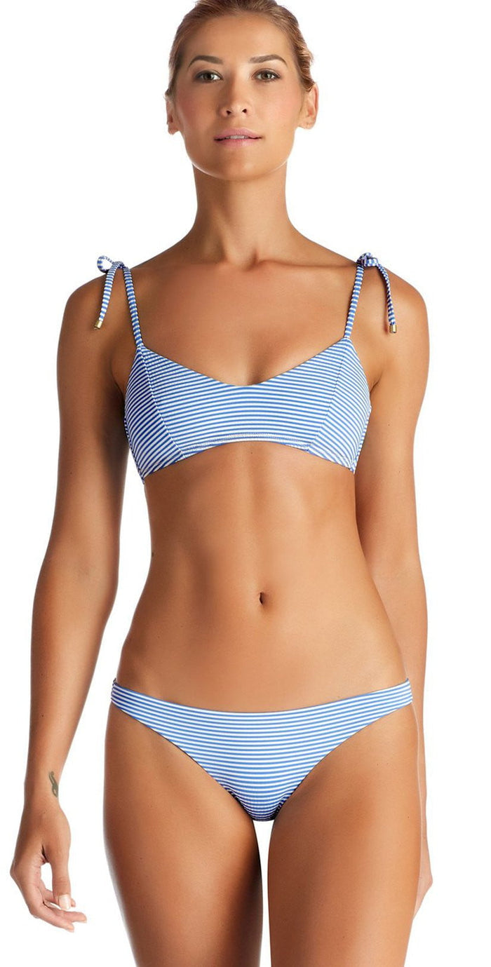Vitamin A Luciana Bikini Bottom in Hamptons Stripe 167BF HAM: