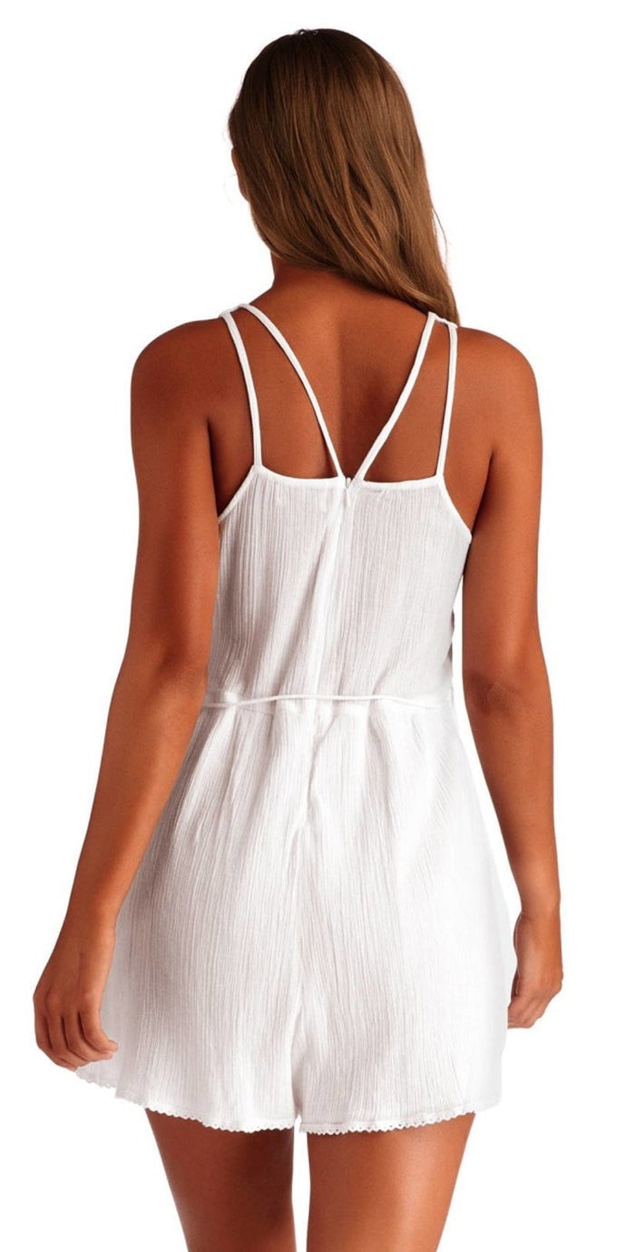 Vitamin A Racquel Romper in White 7RP LBG: