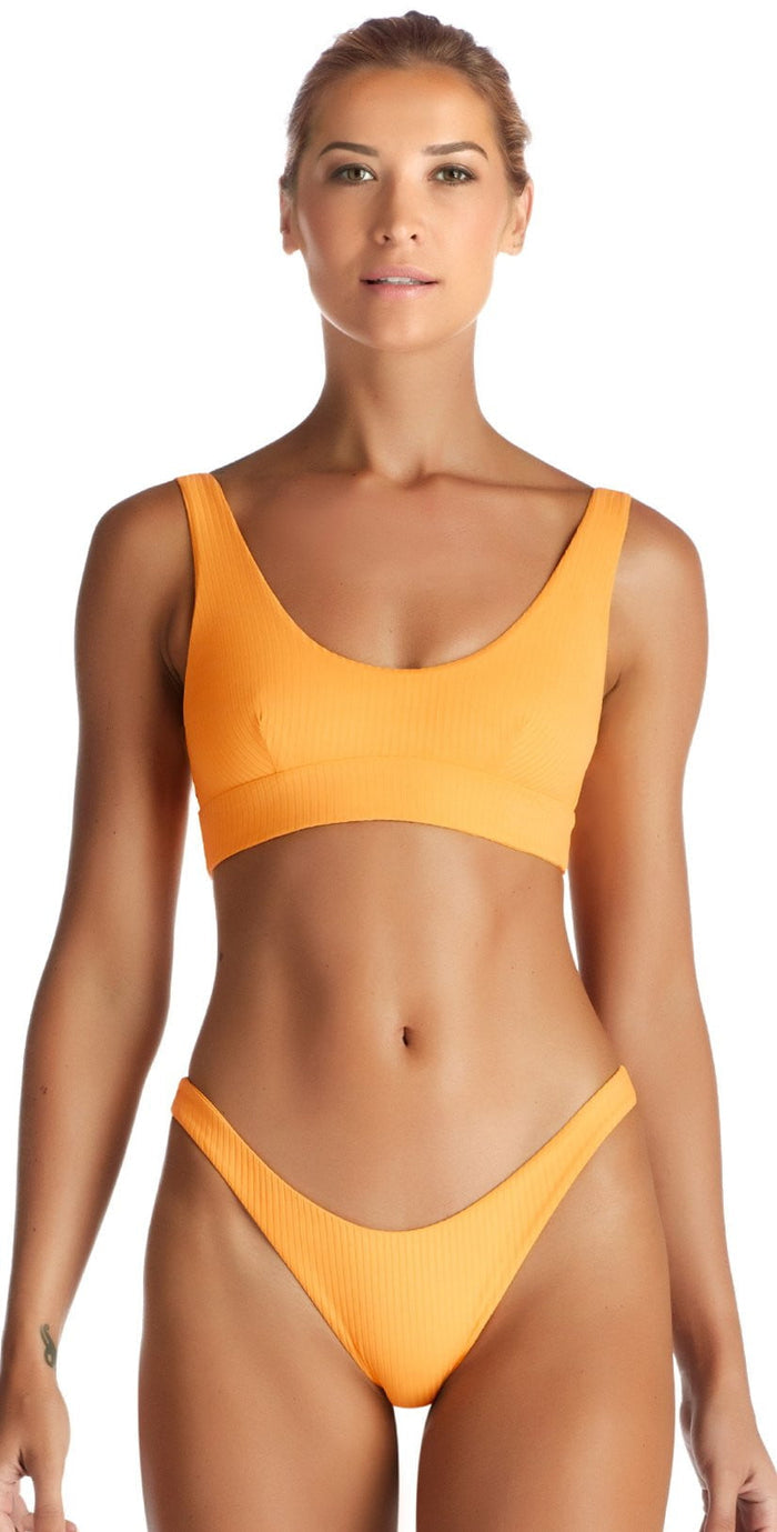 Vitamin A Sienna EcoRib Bikini Tank Top in Sunflower 809T SRB: