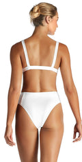 Vitamin A Sienna EcoRib High Waist Bottom in White 814B ERW: