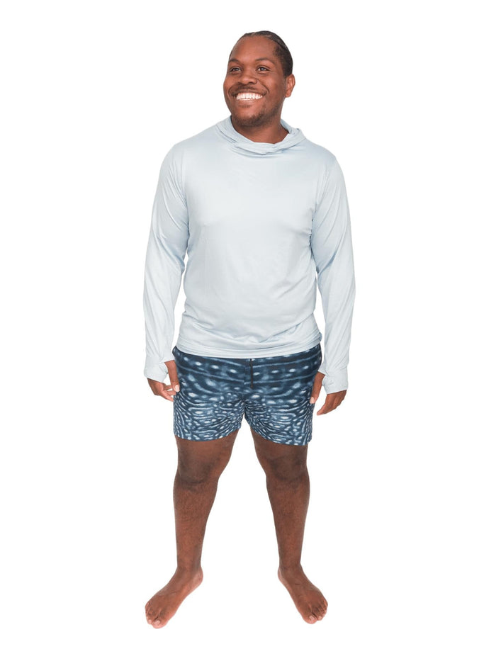 Model: Theo dedicates his free time to volunteering with local non-profits to remove debris from our waterways, and restoring habitats. He is 6'2", 260lbs, and wearing a size 2XL Short and Sun Shirt.