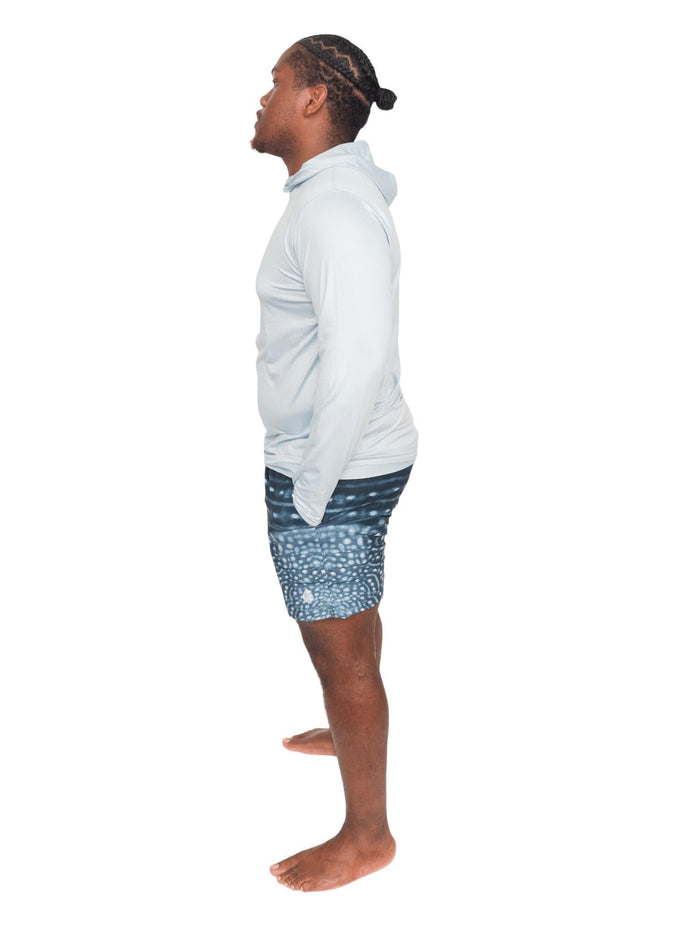 Model: Theo dedicates his free time to volunteering with local non-profits to remove debris from our waterways, and restoring habitats. He is 6'2", 260lbs, and wearing a size 2XL Short and Sun Shirt.