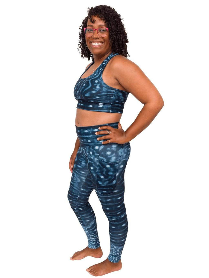 Model: Amani is the CFO of Minorities in Shark Sciences and a shark scientist. She is 5'3", 160 lbs, 36C and is wearing a M legging and L top.