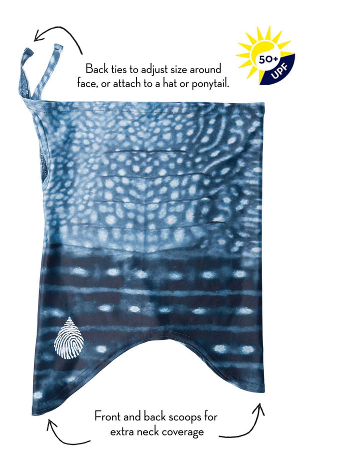 Whale Shark Warrior Sun Mask | UPF 50+ | Waterlust